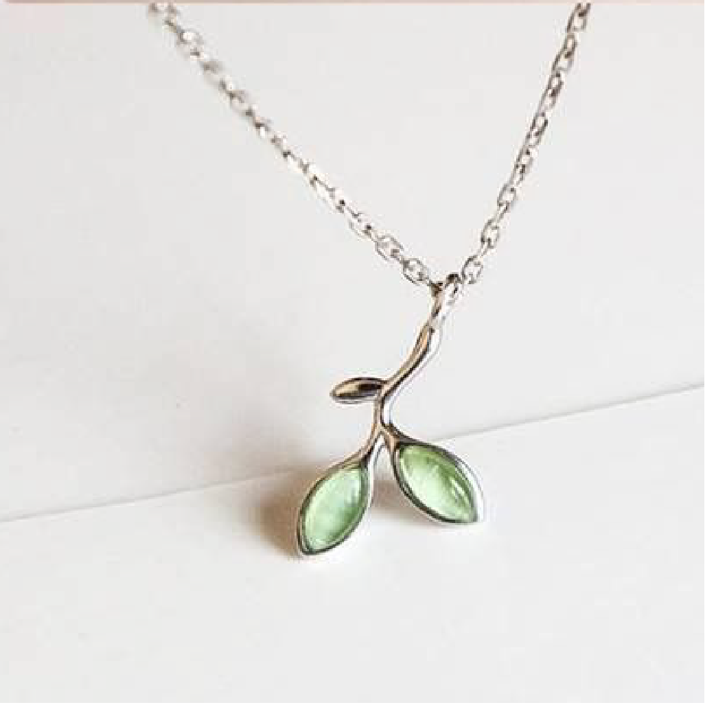 Olive Leaf Minimal Necklace – 925 Sterling Silver